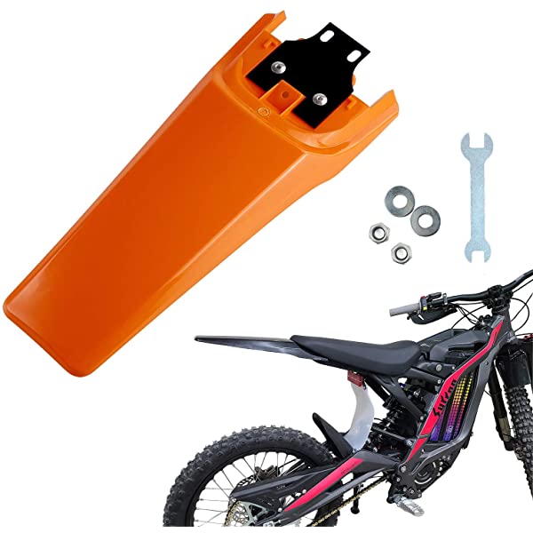 Modified Extended Longer Rear Fender FIt to Sur-Ron Light Bee X And S. Extra Long Dirt Pit Mudguards for SURRON. black