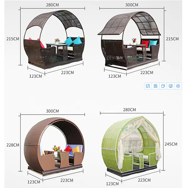 【Home&Garden】Outdoor Swing Rocking Chair Balcony Table & Chair Rattan Chair