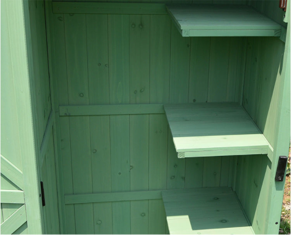 Outdoor solid wood storage storage cabinet garden courtyard balcony cabinet rain boots shovel tool cabinet rainproof mold storage box