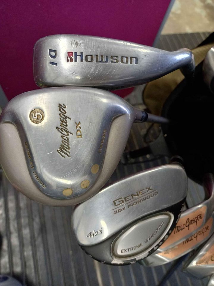 McGregor & Top Flight sets of golf clubs and bags