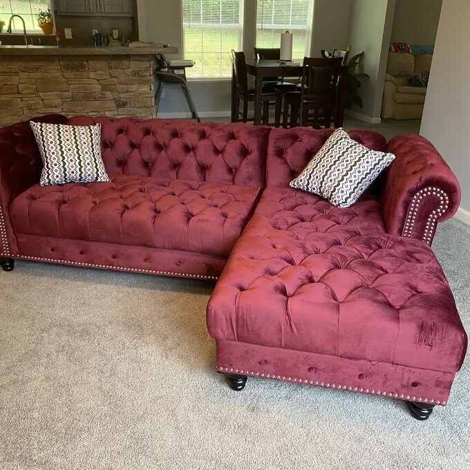 【Furniture】Lora 2 - Piece Upholstered Chaise Sectional