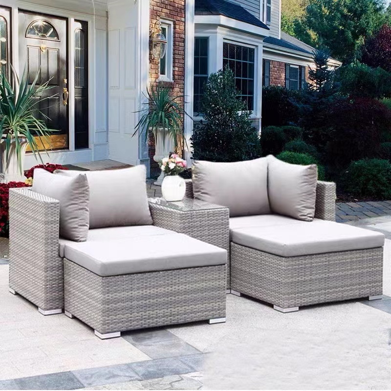 Outdoor Sofa Set Garden Double Storage Casual Rattan Furniture Set