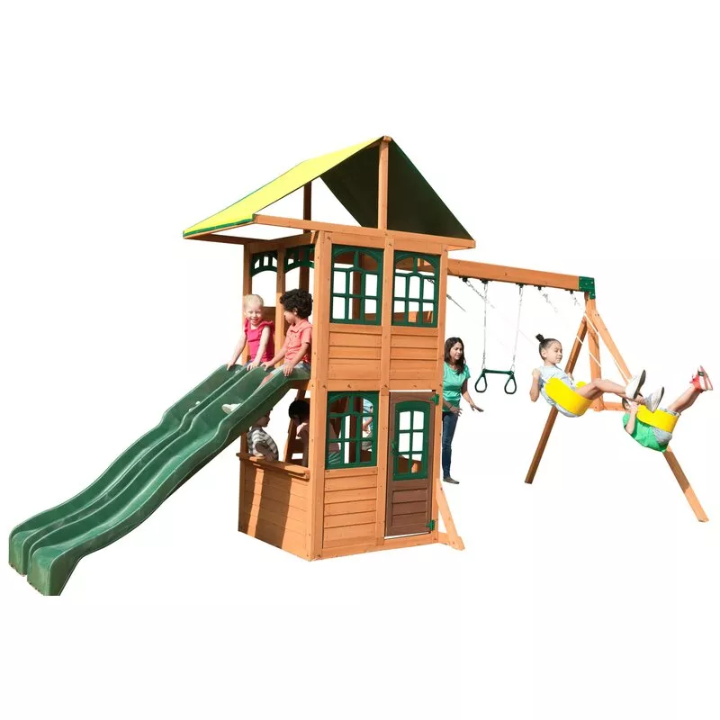 TREASURE COVE WOODEN SWING SET