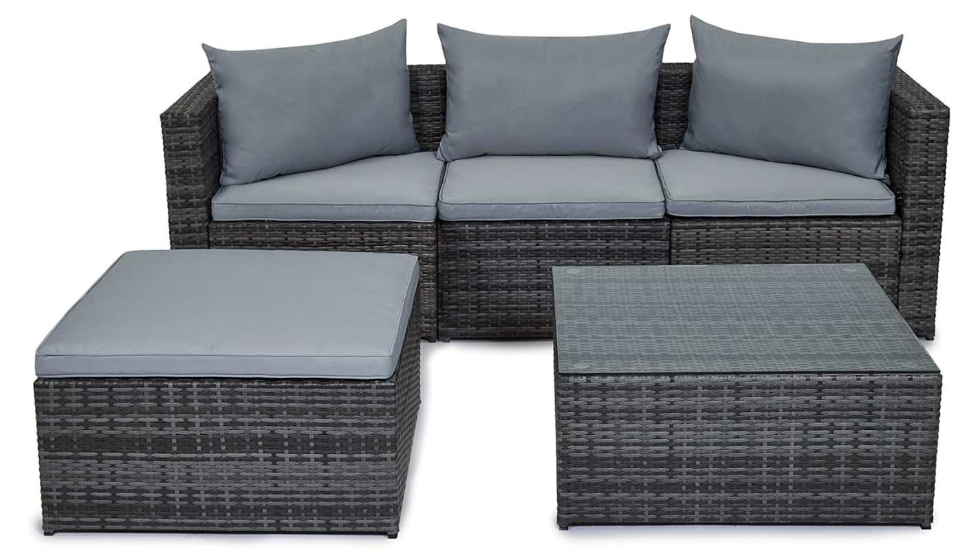 Outdoor Rattan Garden Furniture Set Malaga Conservatory Patio Sofa coffee table