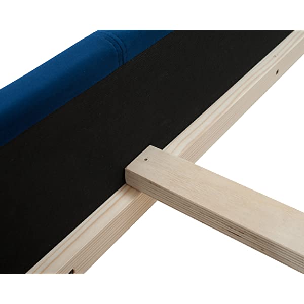 Jennifer Taylor Home Marcella Collection Queen Wingback Tufted Hand-Applied Nail Heads Upholstered Bed, Antique White Antique White Queen