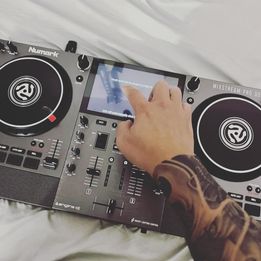 Numark Mixstream Pro Go - Standalone DJ Controller with Battery, DJ Mixer, Speakers, Amazon Music