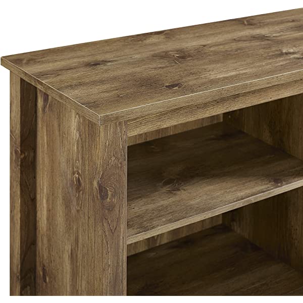 Walker Edison Wren Classic 4 Cubby TV Stand for TVs up to 65 Inches, 58 Inch, Black Black 58 InchTV Stand