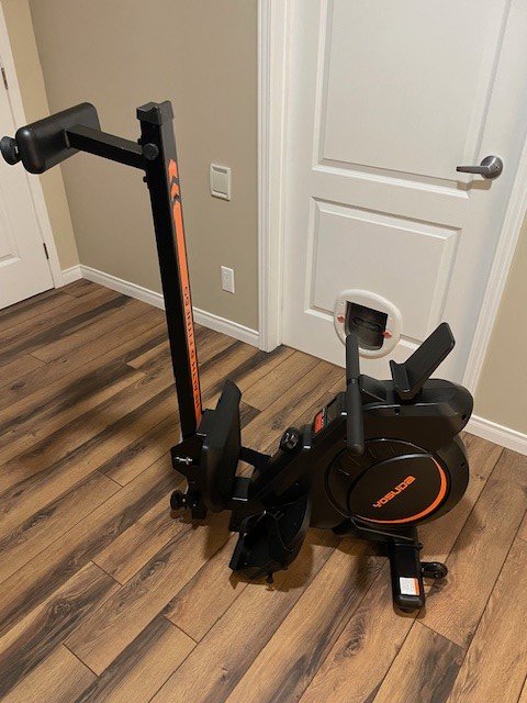 YOSUDA ​​Magnetic Rowing Machine - 350 lb Weight Capacity with LCD Display, Tablet Holder and Comfort Seat