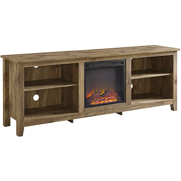 Walker Edison Wren Classic 4 Cubby TV Stand for TVs up to 65 Inches, 58 Inch, Black Black 58 InchTV Stand