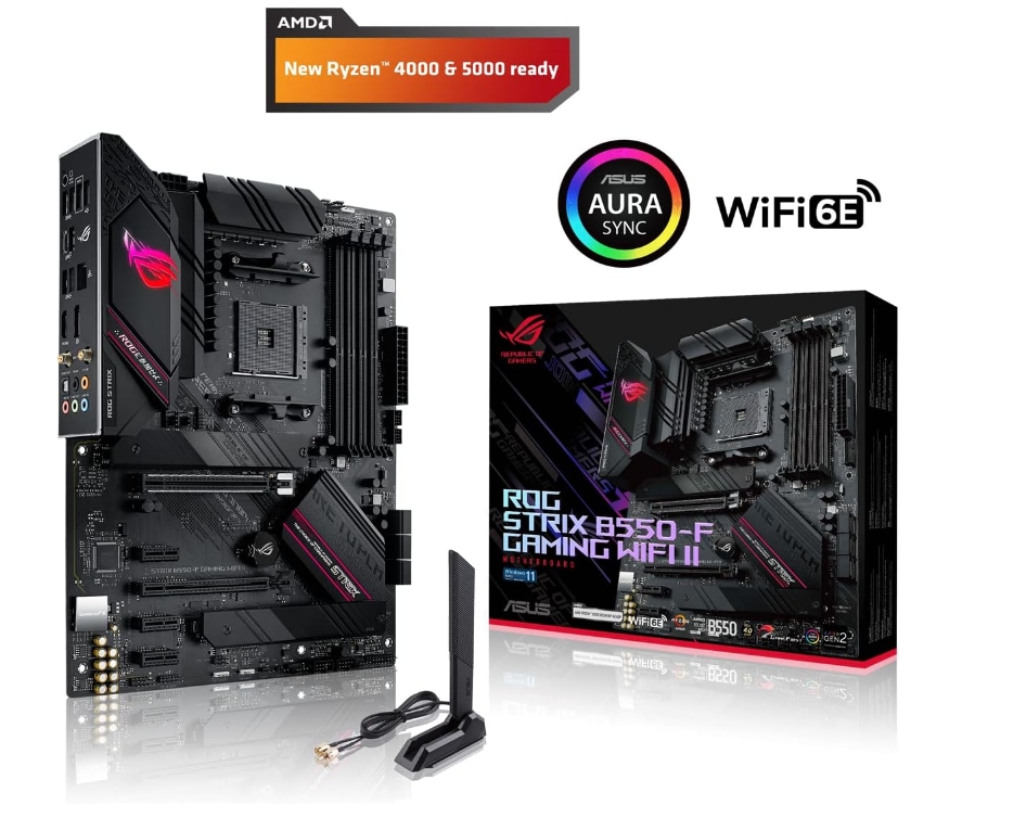 ASUS ROG STRIX B550-F GAMING WIFI II - Motherboard - ATX - Socket AM4 - AMD B550 Chipset - USB-C Gen2, USB 3.2 Gen 1