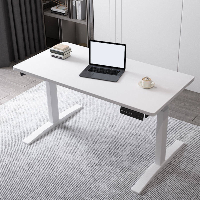 SHW 55-inch (approximately 143.1 cm) large electric height-adjustable vertical table, 137.1 x 71.4 cm, oak color