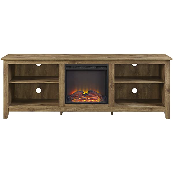 Walker Edison Wren Classic 4 Cubby TV Stand for TVs up to 65 Inches, 58 Inch, Black Black 58 InchTV Stand