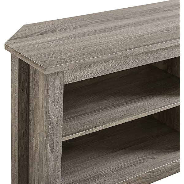 Walker Edison Wren Classic 4 Cubby TV Stand for TVs up to 65 Inches, 58 Inch, Black Black 58 InchTV Stand