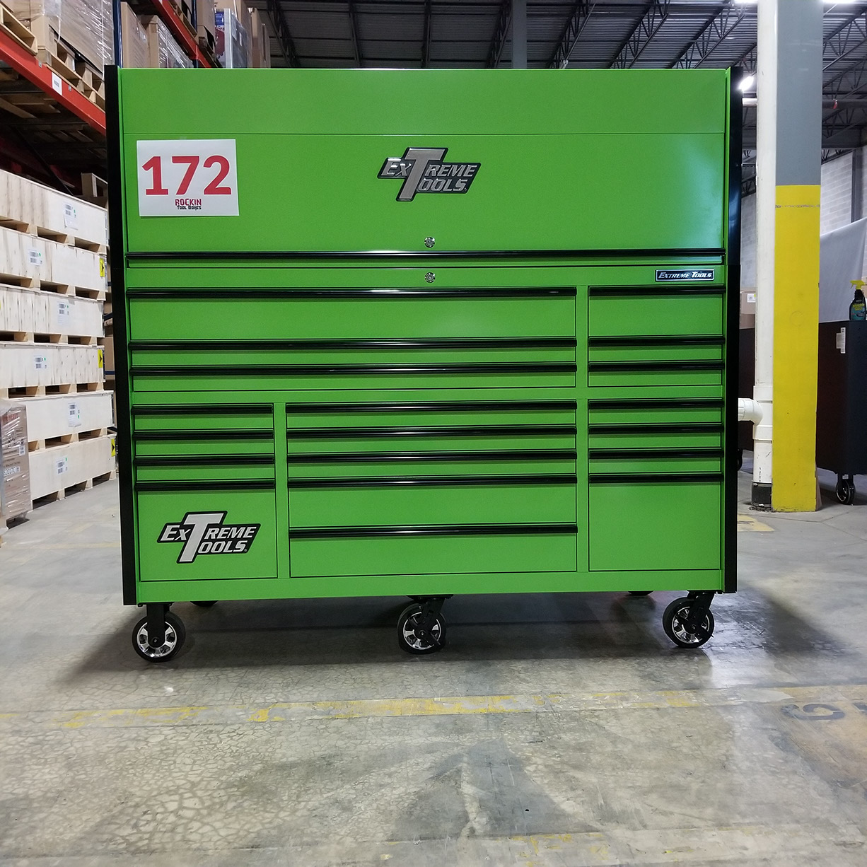 used toolboxScratch & Dent, Extreme Tools 72 x 30 19 Drawers Roller Cabinet & Power Hutch Combo C ShowRoom Demo